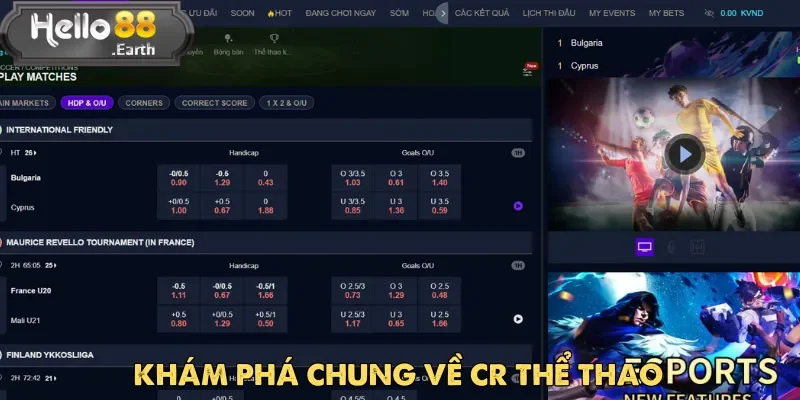 CR thể thao hay còn được biết đến với tên gọi Crown Sports