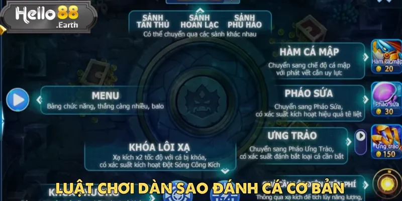 Dàn Sao Đánh Cá Hello88 – Thế Giới Bắn Cá Đỉnh Cao 3 Luật chơi của Dàn Sao Đánh Cá tại Hello88 vô cùng đơn giản, dễ hiểu