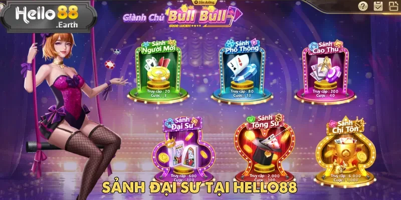 Giành Chủ Bull Bull - Trải nghiệm game đỉnh cao Hello88 3 Bước vào Sảnh Đại Sư với mức cược Giành Chủ Bull Bul vô cùng lớn