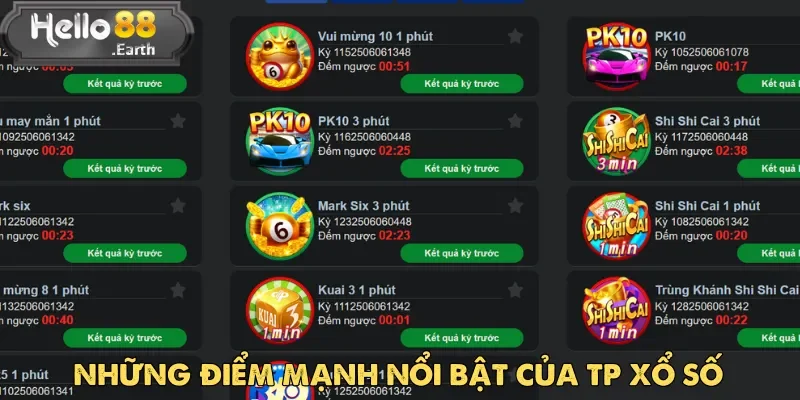 TP Xổ Số Tại Hello88 – Nền Tảng Trực Tuyến Uy Tín 3 TP xổ số là một trong những sảnh game trực tuyến được đánh giá cao