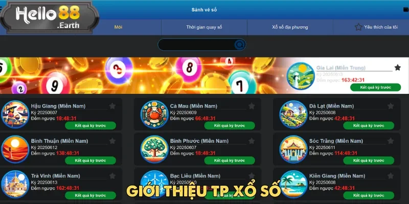 TP Xổ Số Tại Hello88 – Nền Tảng Trực Tuyến Uy Tín 1 TP xổ số là lựa chọn lý tưởng để tìm kiếm cơ hội may mắn và trải nghiệm