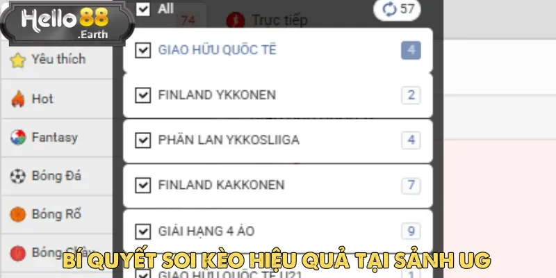 Áp dụng mẹo linh hoạt sẽ giúp nâng cao hiệu quả khi chơi UG thể thao
